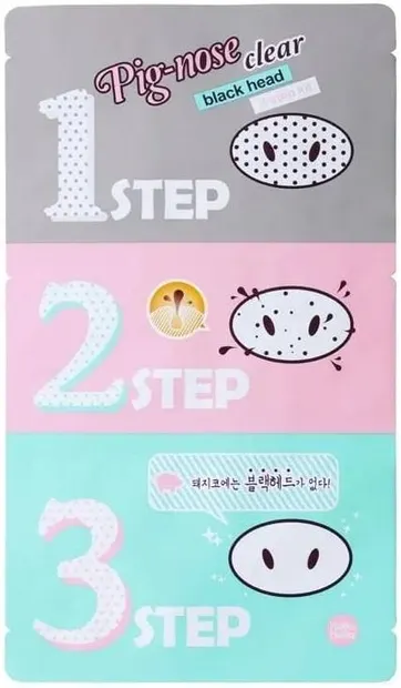 Holika Holika Benzi de curățare a nasului Pig-Nose Clear Blackhead 3-Step Kit, 3 buc