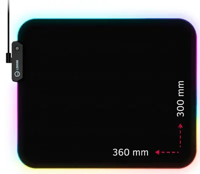 Mouse pad pentru jocuri Lorgar - Steller 913, L, moale, negru