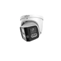 Camera supraveghere exterior IP Dome panoramica cu lentila si iluminare duala Dahua WizSense IPC-PDW3859-A180-E2-AS-PV-0280B, 2 x 4 MP, 2 x 2.8 mm, IR/lumina calda 30/30 m, detectie AI, alarma, microfon dublu, difuzor, slot card, PoE
