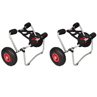 vidaXL Cărucioare pentru caiac, 2 buc., aluminiu