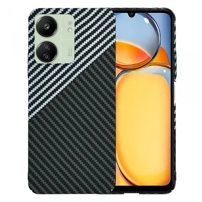 Husa pentru Xiaomi Redmi 13C 5G / 13C / Poco C65, Techsuit, Carbonite FiberShell, Neagra Gri