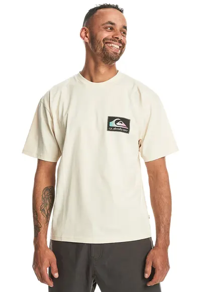 Tricou de bumbac organic Back Flash - Crem