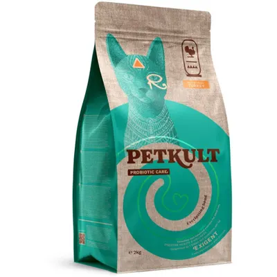 Hrana uscata Petkult Probiotic Care Exigent Fresh pentru pisici cu Curcan 2kg