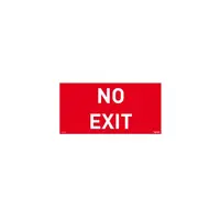 Label - pentru emergency lighting luminaires - NO EXIT - 100 x 200 mm