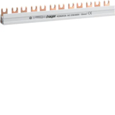 Busbar 2P furcă 12M 10mmp 63A