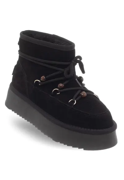 Ghete dama - SSW521P72/03 STONES - piele naturala - negru - talpa din spuma