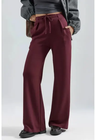 Pantaloni dama - Palazzo rosu - Rosu