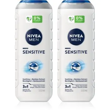 NIVEA MEN Sensitive gel de dus pentru corp si par ambalaj economic