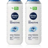 NIVEA MEN Sensitive gel de dus pentru corp si par ambalaj economic