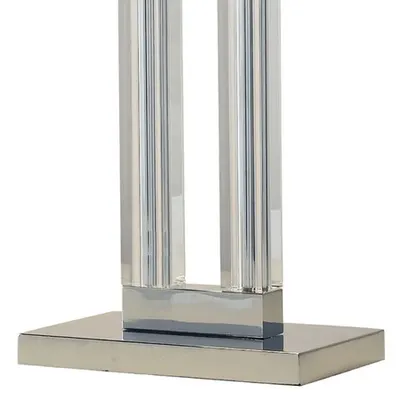 Veioza Domain Table Lamp Polished Chrome Glass With Shade