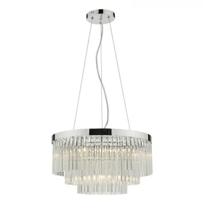 Lampa suspendata Giovana 5 Light Pendant Polished Chrome Clear Glass