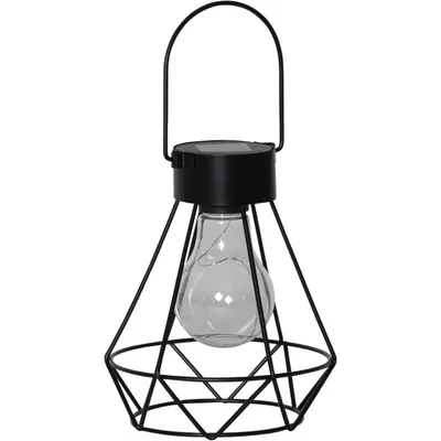 Felinar cu LED Star Trading Eddy, înălțime 15,5 cm, negru