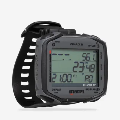 Calculator scufundări submarine MARES QUAD 2 Negru