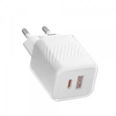 Incarcator Retea Blueo, 35W, 3A, 1 x USB-A - 1 x USB-C, Alb