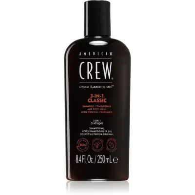 American Crew Hair & Body 3-IN-1 sampon, balsam si gel de dus 3in1 pentru barbati 1000 ml