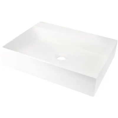 Lavoar pe blat compozit alb Deante Correo, dreptunghiular, 50 cm