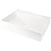 Lavoar pe blat compozit alb Deante Correo, dreptunghiular, 50 cm