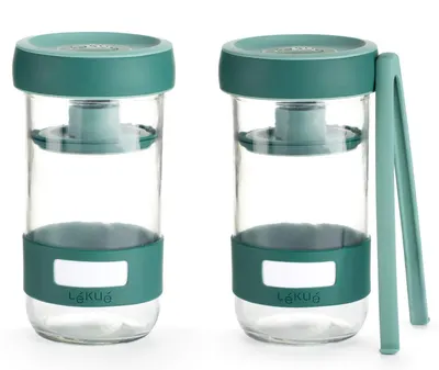 Set pentru marinare Lekue - 700 ml, 2 bucăți, verde