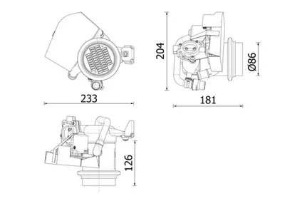 Supapa EGR (modul cu radiator) potrivit AUDI A1; SEAT IBIZA IV, IBIZA IV SC, IBIZA IV ST; VW POLO, POLO V 1.0 1.6D 1.8 11.14-10.18