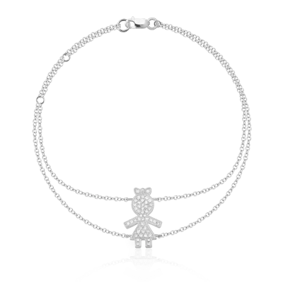 Bratara din aur alb cu diamante de 0.17ct