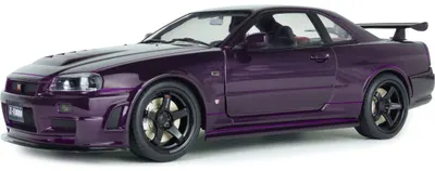 Model de colecție SOLIDO Modern: Automobile - Nissan Skyline GT-R (BNR34) Z-TUNE, Midnight Purple, 1999