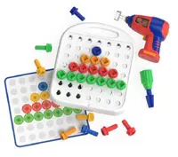 Set de joacă Learning Resources - Set de găurit cu modele și forme