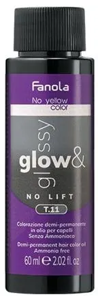 Fanola No Yellow Color Vopsea cremă tonifiantă Glow & Glossy, T.11, 60 ml