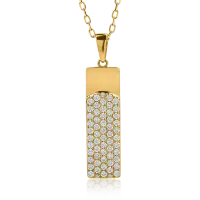 Lant cu pandantiv din aur galben cu diamante de 0.4ct