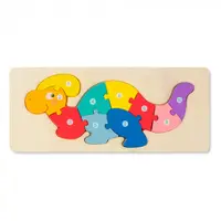 Puzzle 3D din Lemn Dinozaur, 10 Piese