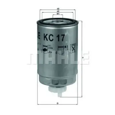 Filtru combustibil MAHLE ORIGINAL KC 17D