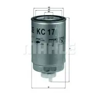 Filtru combustibil MAHLE ORIGINAL KC 17D