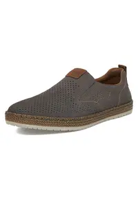 Pantofi barbatesti gri - piele naturala - varf rotund - tehnologie Antistress