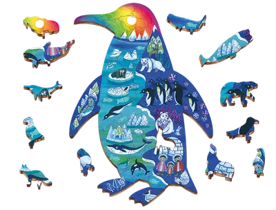 Puzzle din lemn - Polar Animals