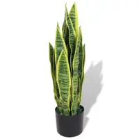 Gossi planta artificiala limba-soacrei cu ghiveci, 65 cm, verde