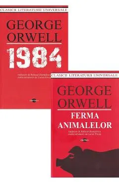 Pachet 2 carti: George Orwell. Ferma animalelor + 1984