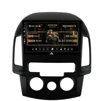 Navigatie Hyundai I30 (2007-2012), Clima Manuala, Android, A-Octacore 4GB RAM + 64GB ROM, 9 Inch - AD-BGA9004+AD-BGRKIT217