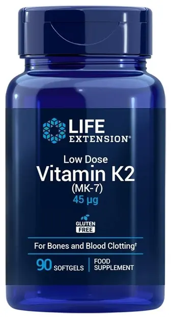 Doză mică Vitamina K2, 45 µg, 90 capsule moi, Life Extension
