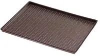 Tavă perforată pentru pizza crocantă Lekue - 40 x 30 cm, neagră