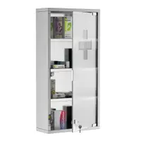 Dulap medicamente cu 4 rafturi HOMCOM, 30x12x60cm | Aosom Romania
