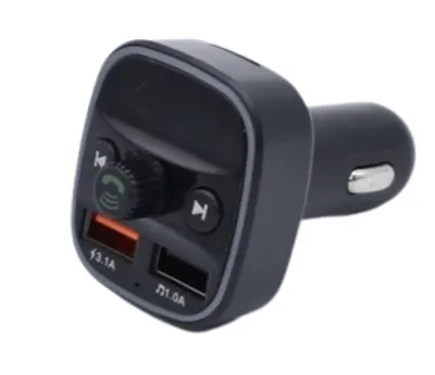 Modulator auto Q1 FM cu bluetooth 2 iesiri USB Negru