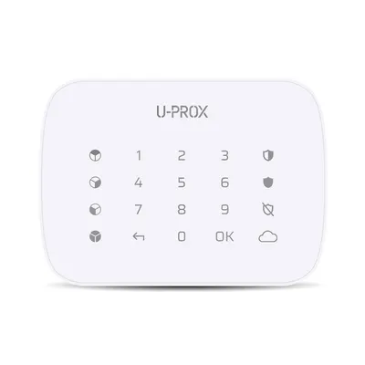Tastatura touch wireless U-PROX KEYPAD G4, 4 partitii, 4800m, butoane iluminate, autonomie 2 ani