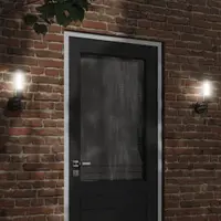 Gossi lampa exterioara de perete, negru, otel inoxidabil