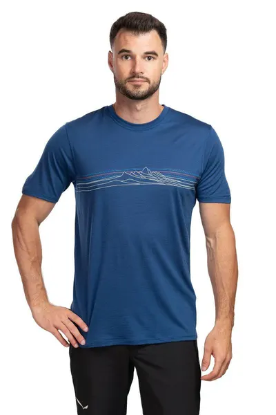 Koszulka wspinaczkowa męska Cap Cool Merino Graphic Strata Stripe
