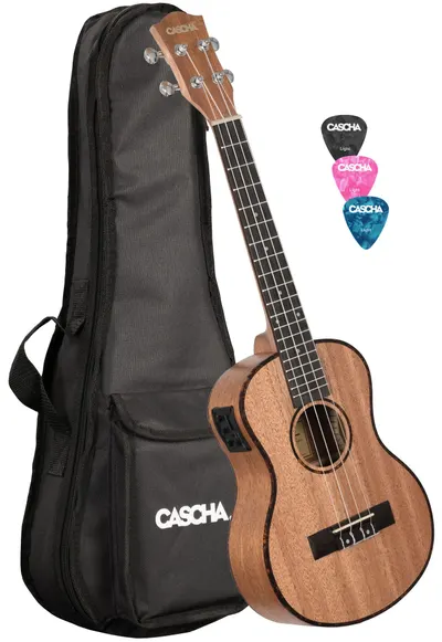 Ukulele tenor Cascha - HH 2048E Premium Mahogany, maro