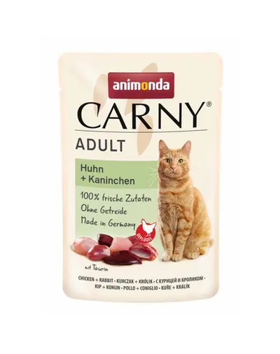 ANIMONDA Carny Adult hrană umedă pentru pisici cu pui și iepure 85 g