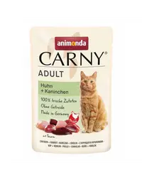 ANIMONDA Carny Adult hrană umedă pentru pisici cu pui și iepure 85 g