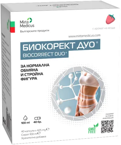 Biocorrect Duo, 40 capsule + Sirop, 100 ml, Mirta Medicus