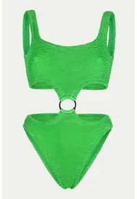 Costum de baie intreg cu decupaj decorativ - Verde