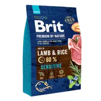 Hrana uscata pentru caini Brit Premium, Sensitive, Miel 3kg