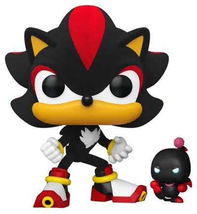 Figurină Funko POP! Games: Sonic The Hedgehog - Shadow cu Dark Chao (Flocked) (Special Edition) #1151